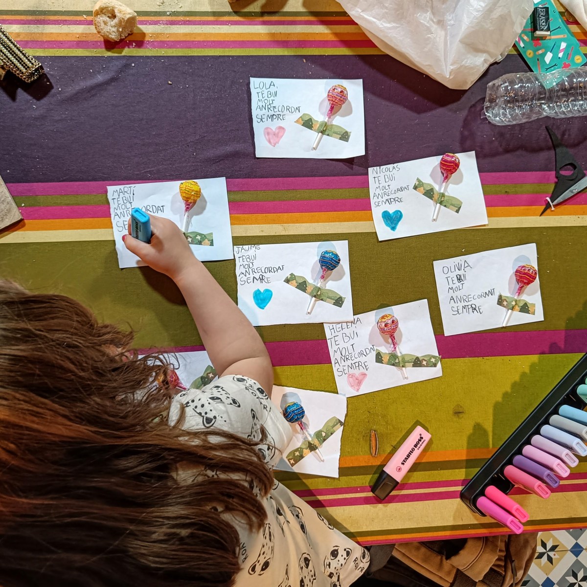 Piruletas y Tarjetas